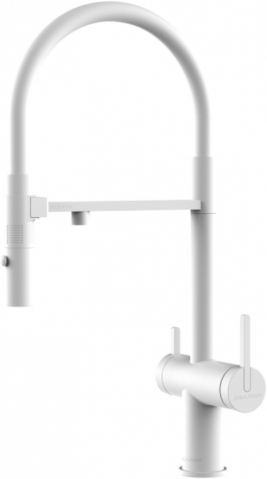 Смеситель для кухни Paulmark GRAVITY, белый матовый, Gr213888-WH, -Starke