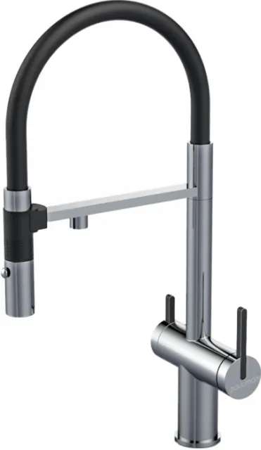 Смеситель для кухни Paulmark GRAVITY, брашированная сталь, Gr213888-BS, -Starke