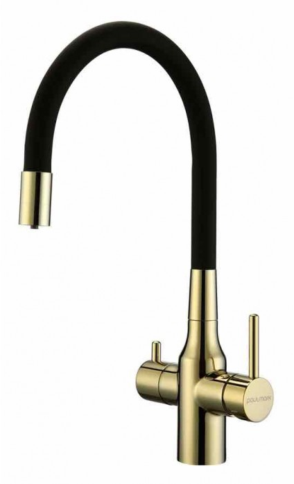 Смеситель для кухни Paulmark SALIX золото, Sa213419-G,