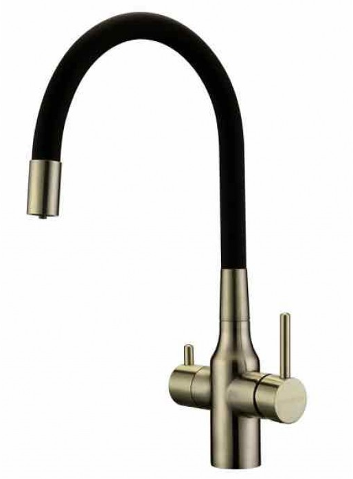 Смеситель для кухни Paulmark SALIX, бронза, Sa213419-BR,