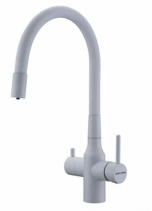 Смеситель для кухни Paulmark SALIX, белый матовый, Sa213419-WH, 