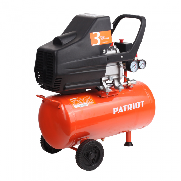 Компрессор PATRIOT EURO 24/240, 1.5 кВт, выход быстросъём, выход елочка 8 мм. 525306365