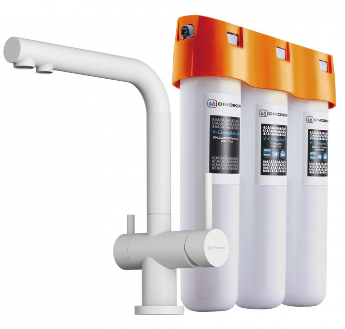Комплект Omoikiri Nagano-WH-P + Pure drop Lite 4054.8028P