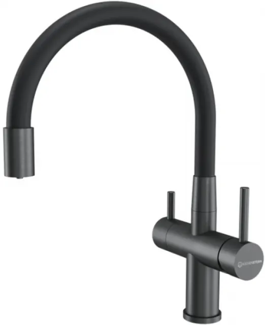 Смеситель для кухни KUCHENSTERN WURM-FE 750GM80 вороненая сталь