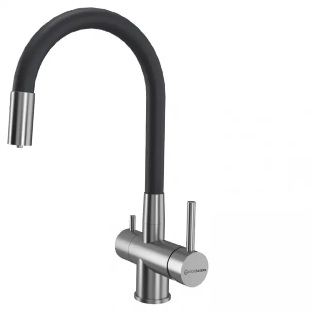 Смеситель для кухни KUCHENSTERN FLEX-FE 413SS40 нержавеющая сталь