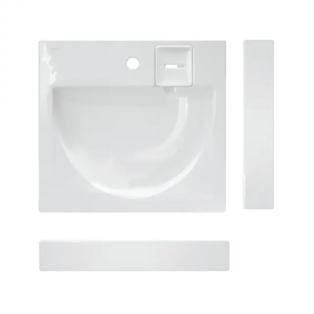 Раковина на стиральную машину SANITA LUXE Galaxy 60 WB.WM/Galaxy/60-C/WHT.G/S белый
