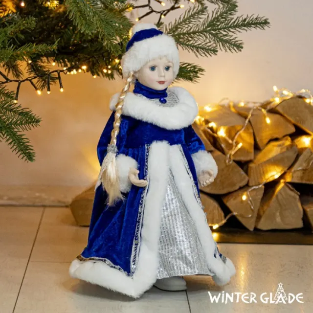 Фигурка Winter Glade Снегурочка 38 см (синий) M0738