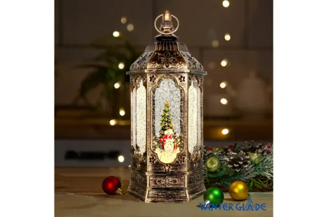 Новогодний фонарь Winter Glade Шестигранный F27-1