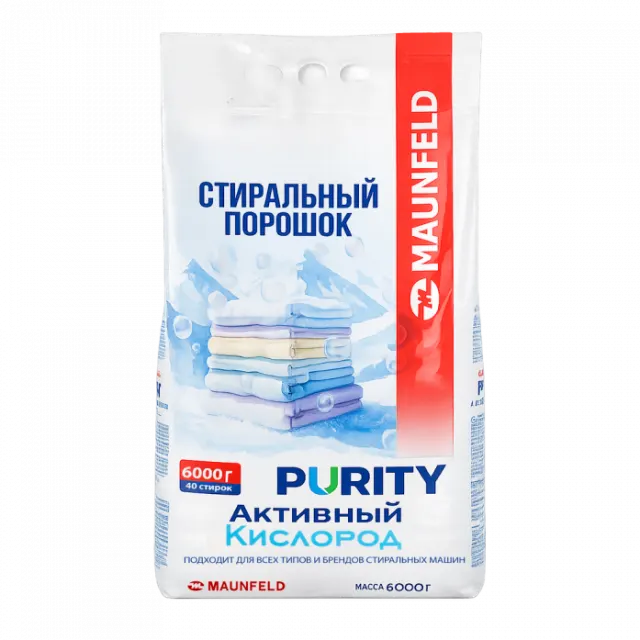 Стиральный порошок Maunfeld Purity Активный кислород Automat 6000г MVM6000AO