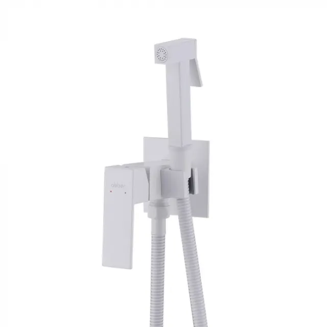 Смеситель с гигиеническим душем Abber Daheim AF8226W белый матовый