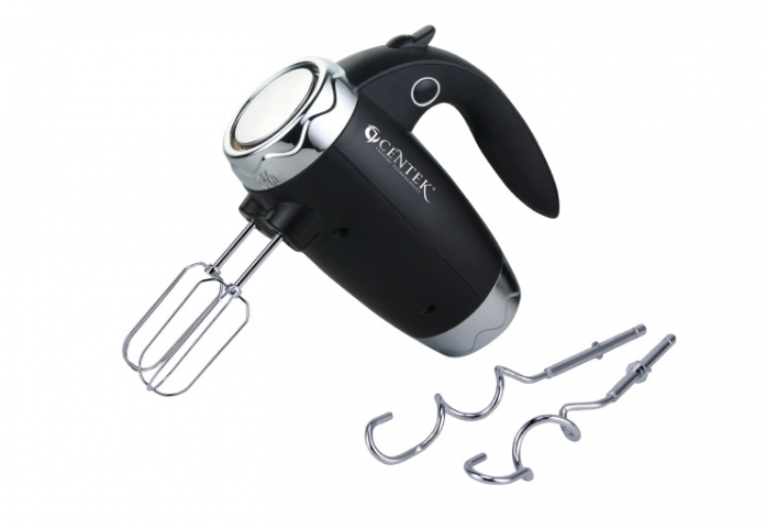 Миксер CENTEK CT-1115 (черный/хром) 350Вт, 6 скоро