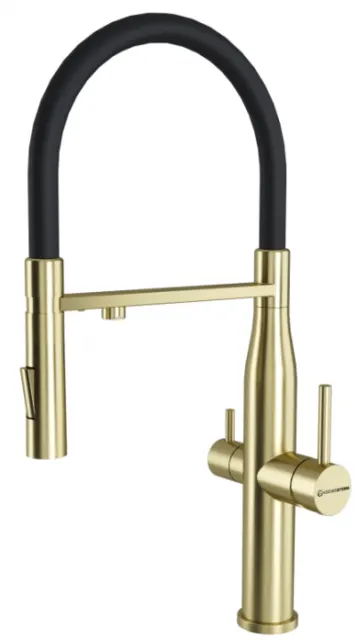 Смеситель для кухни KUCHENSTERN ELIT-FE 407GL40 золото