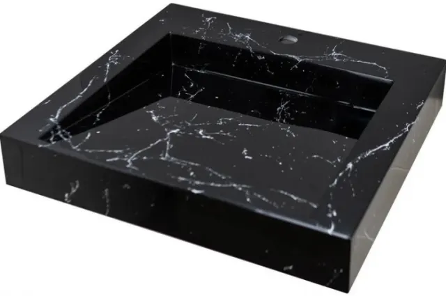 Раковина над стиральной машиной Stella Polar Берта 60х50 SP-00001744 черный мрамор