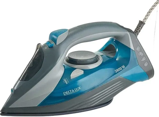 Утюг Delta LUX DE-3002 серый с бирюзовым