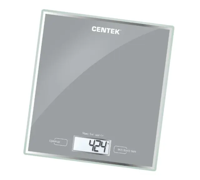 Весы кухонные Centek CT-2462 серебристый