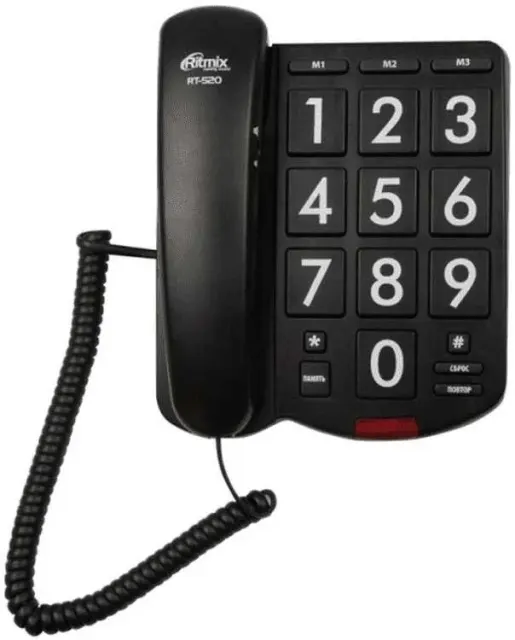 Проводной телефон Ritmix RT-520 black