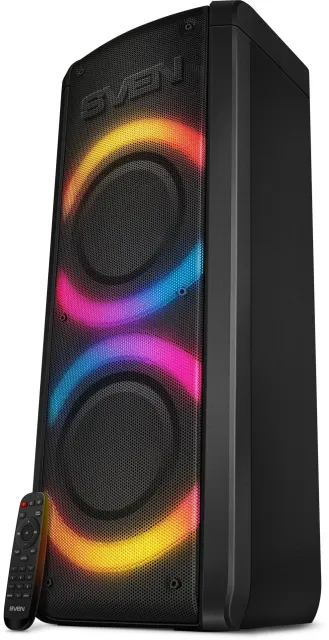Портативная колонка Sven АС PS-710 черный 100W 1.0 BT/3.5Jack 10м 4400mAh