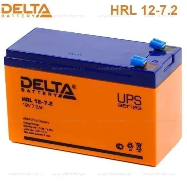Батарея для ИБП Delta HRL 12-7.2 (12V 7.2Ah)