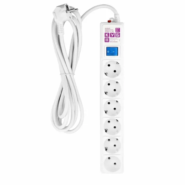 Сетевой фильтр Power Cube SPL(5+1)-16B-P-1,9M