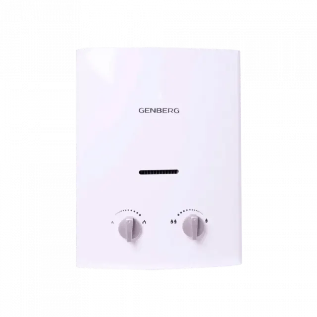 Водонагреватель газовый GENBERG 105.01 бездымоходный 5 л белый