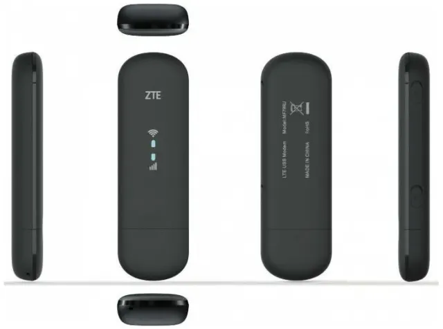 Модем ZTE MF79RU черный