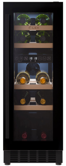 Винный шкаф Lex LWD3017BL dual zone