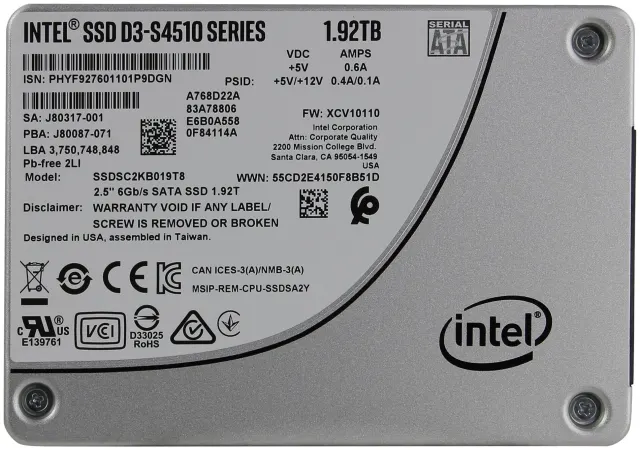 Накопитель SSD Intel SSDSC2KB019T801