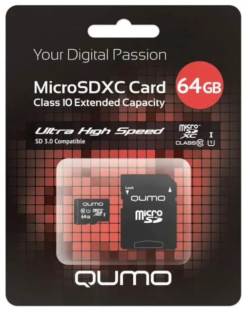 Флеш-диск Qumo QM64GMICSDXC10U1