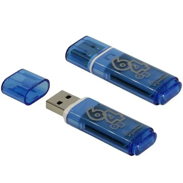 Флеш-диск Smartbuy Glossy 64GB blue