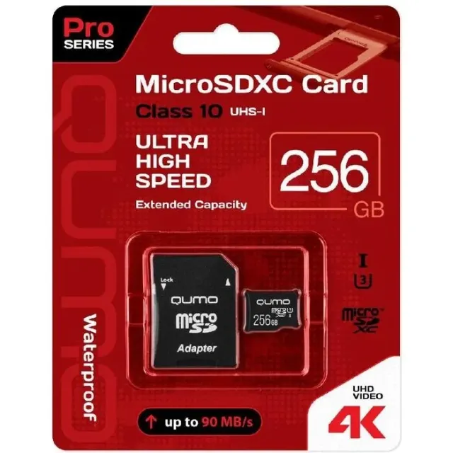 Карта памяти Qumo QM256GMICSDXC10U3