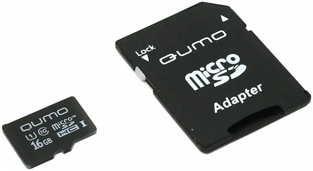 Карта памяти Qumo MicroSDHC 16GB Class10 UHS-I QM16GMICSDHC10U1