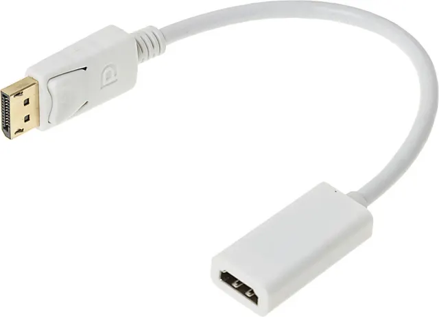 Переходник Noname HDMI (f)/DisplayPort (m) белый