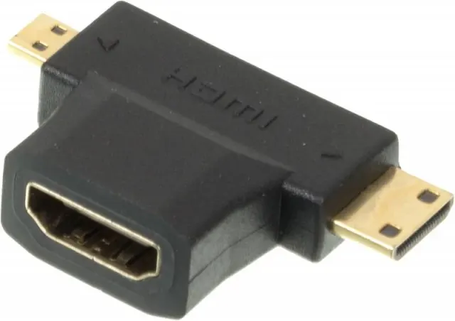 Переходник Noname HDMI (f)/Micro HDMI (m)/Mini HDMI (m) (+ Mini HDMI (Male))