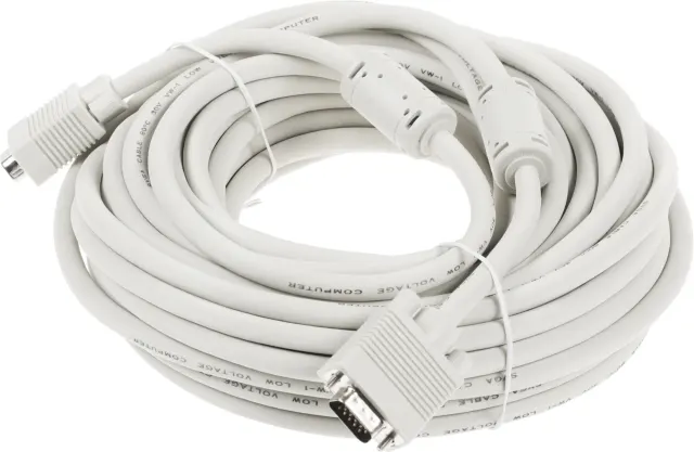 Кабель Behpex DB15 (m) DB15 (m) 15м (CABLE15) ферритовые кольца серый