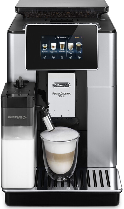 Кофемашина DeLonghi ECAM610.55.SB 1450Вт черный/серебристый