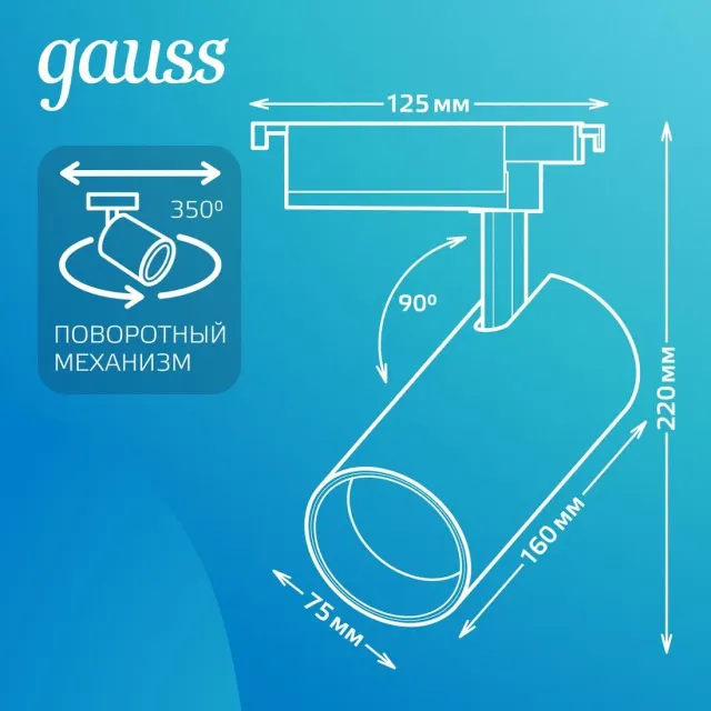 Система трековая Gauss TR074 черный