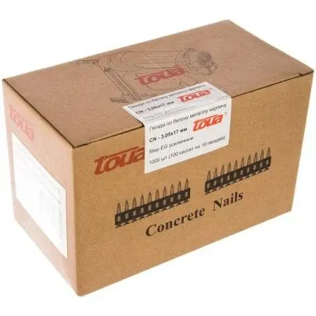 Гвозди по бетону Toua CN EG bullet point 3,05х17 мм (1000 шт)