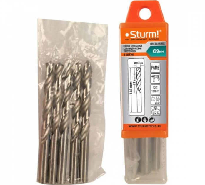Сверло по металлу Sturm 9.5х81х125 мм 1055-04-9S5-SS5