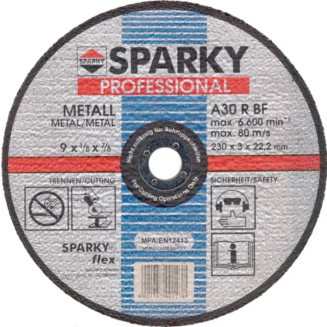 Отрезной диск по металлу SPARKY Отрезн. диск по металлу 150x3x22.2 A30R 20009560204