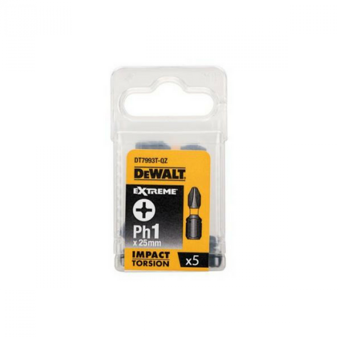 Биты ударные DeWalt IMPACT Torsion Ph3 25мм 5 шт DT7995T-QZ