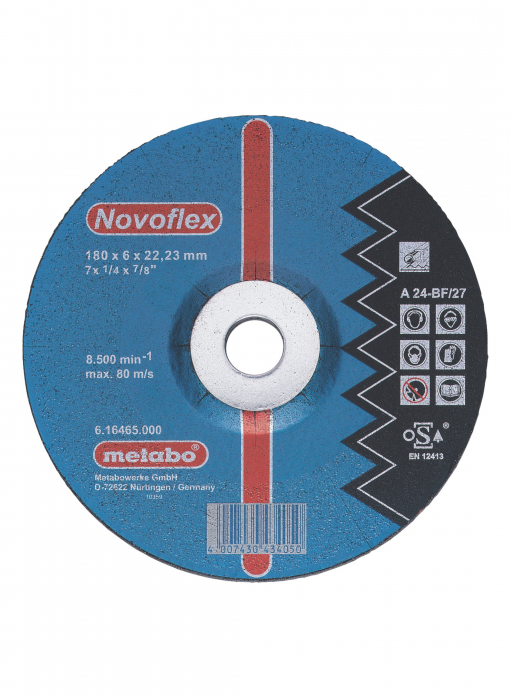 Диск шлифовальный Novoflex по металлу (125x22,2х6 мм) Metabo 616462000