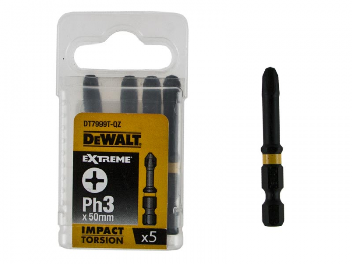 Биты ударные DeWalt Impact Torsion Ph3 50мм 5шт DT7999T-QZ