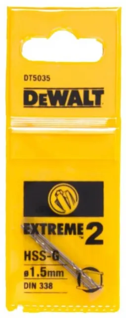 Сверло по металлу DeWalt Ф 1.5 DT5035