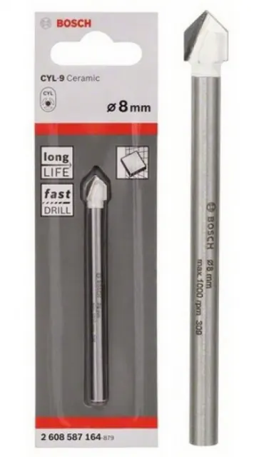 Сверло стекло кафель Bosch CYL 9 Ceramic 8мм 2608587164