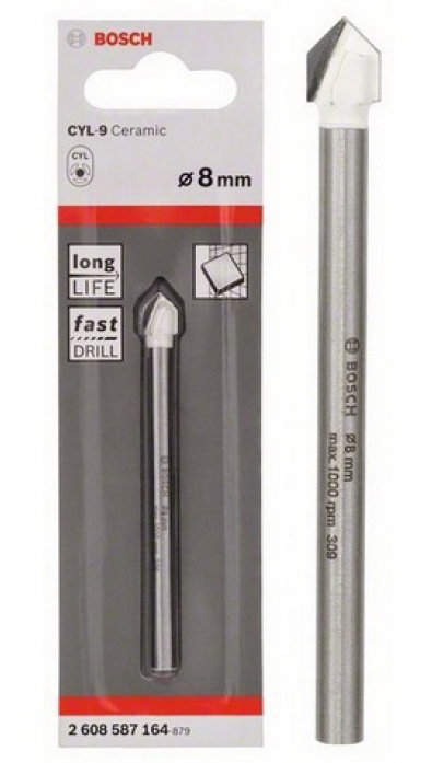 Сверло стекло кафель Bosch CYL 9 Ceramic 8мм 2608587164