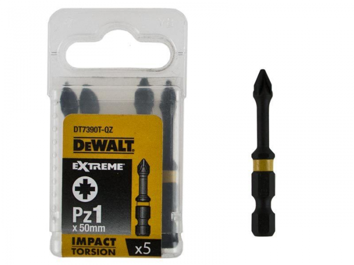 Биты ударные DeWalt Impact Torsion Pz1 50мм 5шт DT7390T-QZ