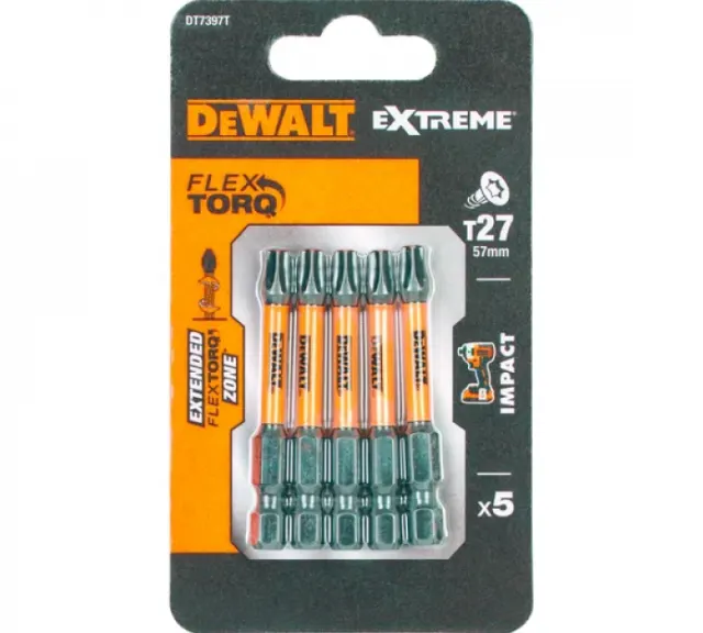 Биты DeWalt T27х57 мм 5 шт DT7397T