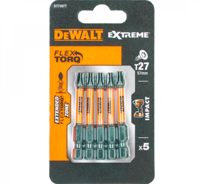 Биты DeWalt T27х57 мм 5 шт DT7397T