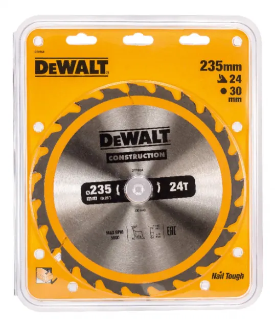 Пильный диск по дереву DeWalt Ф235/30 24 ATB +5°DT1954-QZ
