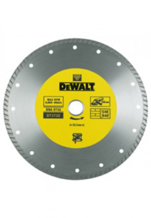 Диск алмазный DeWalt Turbo 230х22.2мм для УШМ DT 3732